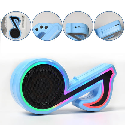 Mini Portable Music Note Shape Speaker Subwoofer Colorful Musical Note LED Lighting Sound For Creatives Gift Computer Phone Sound Equipment Bluetooth speaker (Media Player) Your Brand