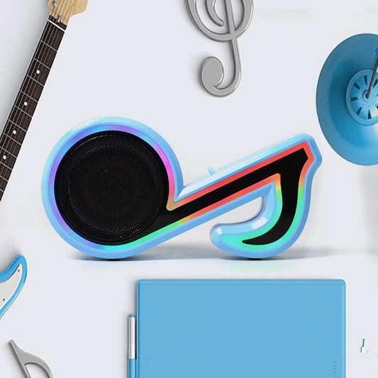 Mini Portable Music Note Shape Speaker Subwoofer Colorful Musical Note LED Lighting Sound For Creatives Gift Computer Phone Sound Equipment Bluetooth speaker (Media Player) Your Brand