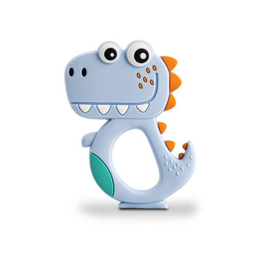 Silicone Dinosaur Teether For Baby (1 Pc  Mix Design  Color) Wukusy