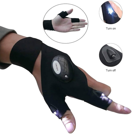 Led Flashlight Gloves Gifts For Men (Hand Gloves Light  1 Pair) Wukusy