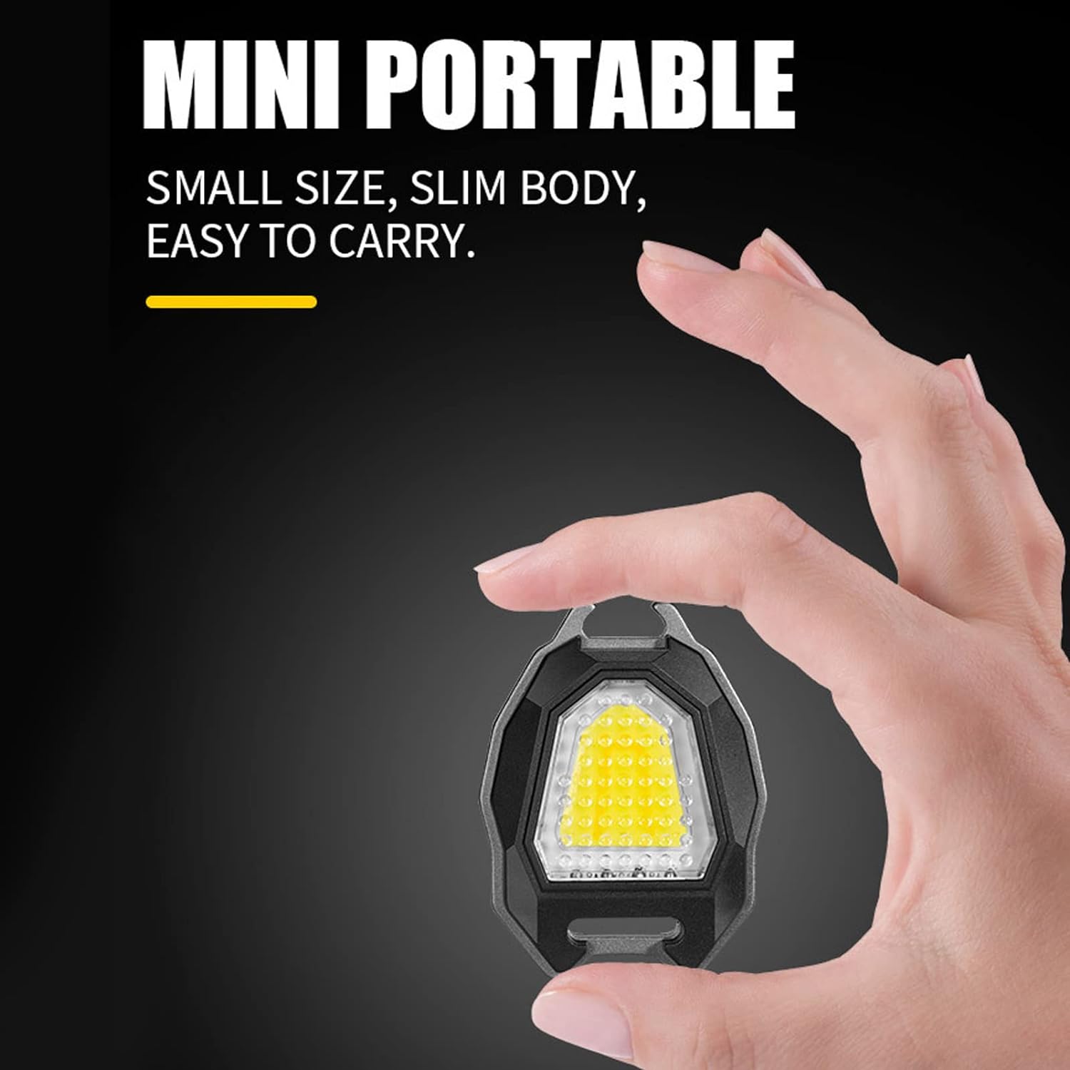 4543 Portable Triangular Shaped Emergency Camping Flashlight With Cigarette Lighter Lumens Rechargeable Waterproof Portable Led Light Camping Keychain 6lighting Modes With Strong Magnet 3 Color Lighting For Travel Camping Walking Wukusy