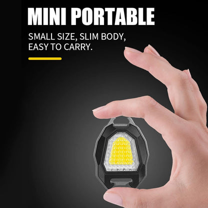 4543 Portable Triangular Shaped Emergency Camping Flashlight With Cigarette Lighter Lumens Rechargeable Waterproof Portable Led Light Camping Keychain 6lighting Modes With Strong Magnet 3 Color Lighting For Travel Camping Walking Wukusy