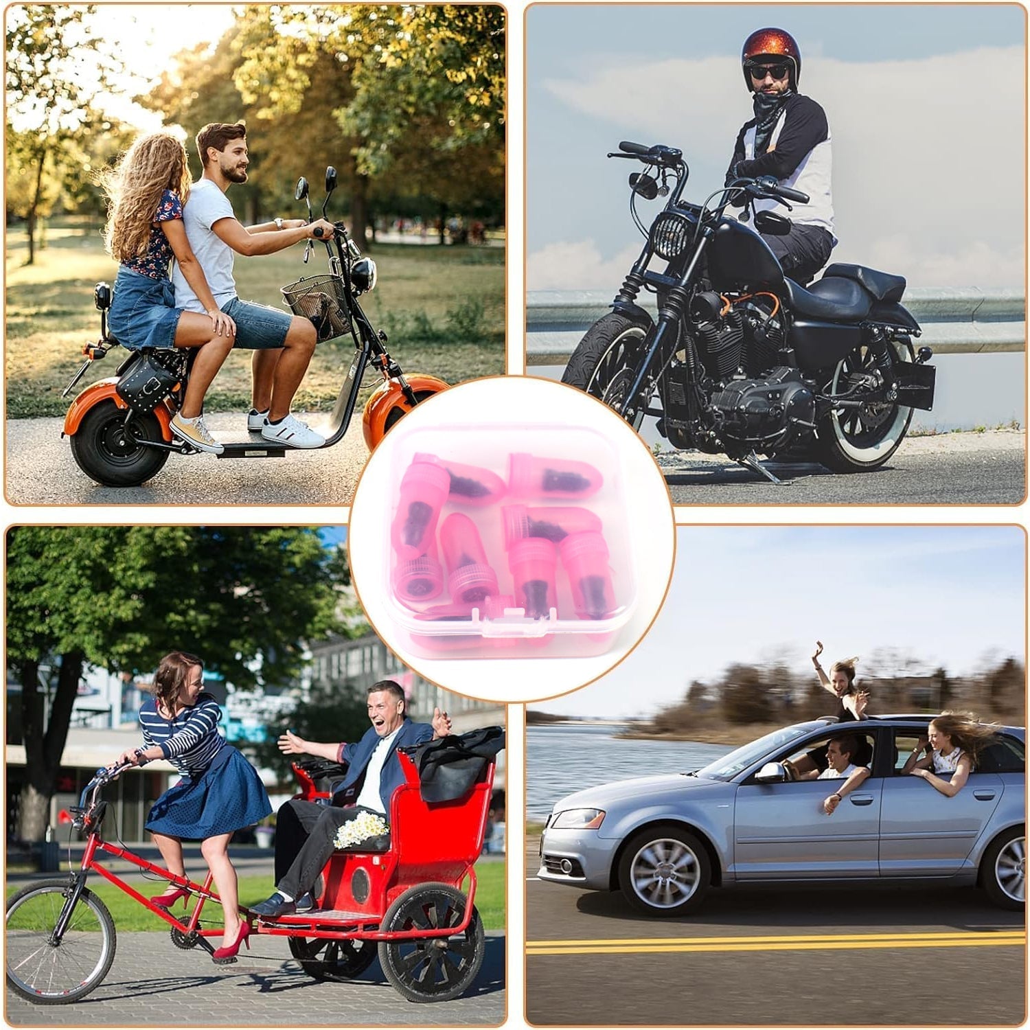 Tire Repair Rubber Nail Car Tire Repair Nails Tire Repair Pink (10 Pcs Set) Wukusy