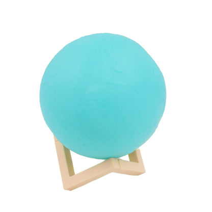 Moon Night Lamp Blue Color With Plastic Stand (15 X12 Cm  1 Pc) Wukusy