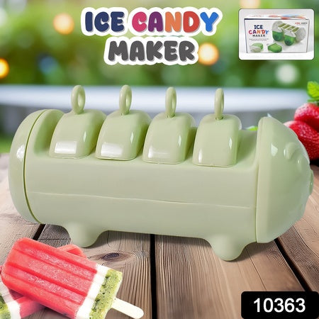 Plastic Ice Candy Maker 4 Compartment  Grid Kulfi Candy (1 Pc) Wukusy