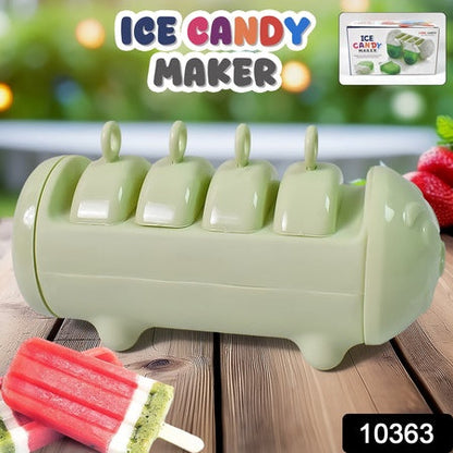Plastic Ice Candy Maker 4 Compartment  Grid Kulfi Candy (1 Pc) Wukusy