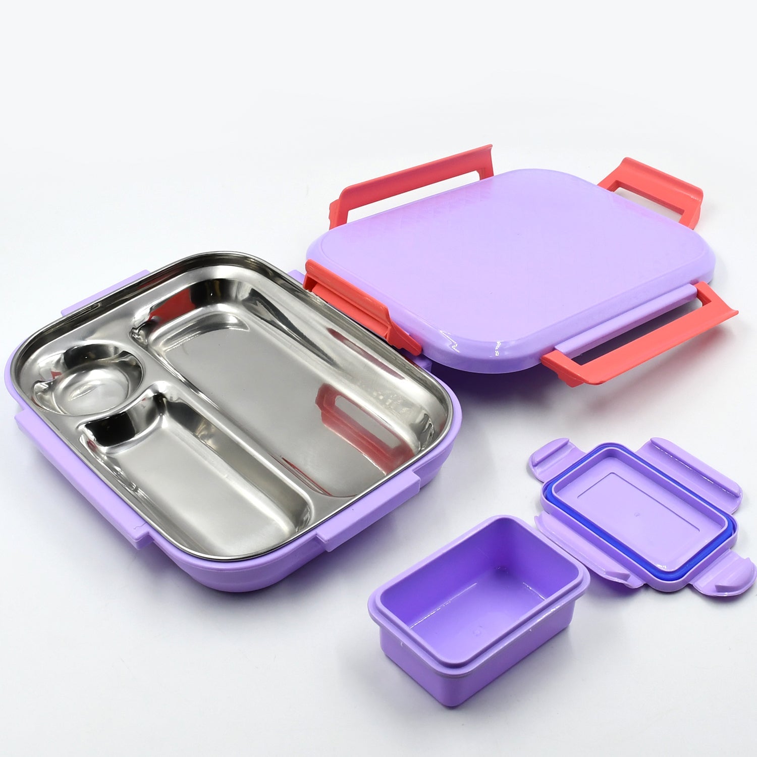 5365 Lunch Box Plastic With Steel Plate Small Lunch Box High Quality Box For Kids School Customized Plastic Lunch Box For Girls  Boy Wukusy