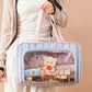 Large Waterproof Travel Duffel Bag | Cute Cartoon Storage Tote with Transparent Pocket | Random Color