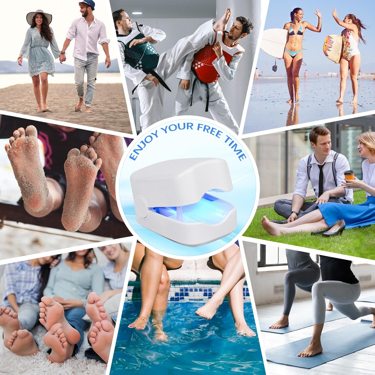 12915 Rechargeable Nail Fungus Treatment For Toenail Toe Nail Fungal Treatment Nail Fungus Laser Device Anti-fungal Nail Treatment For Hand  Feet Infections Remover For Home Use Wukusy