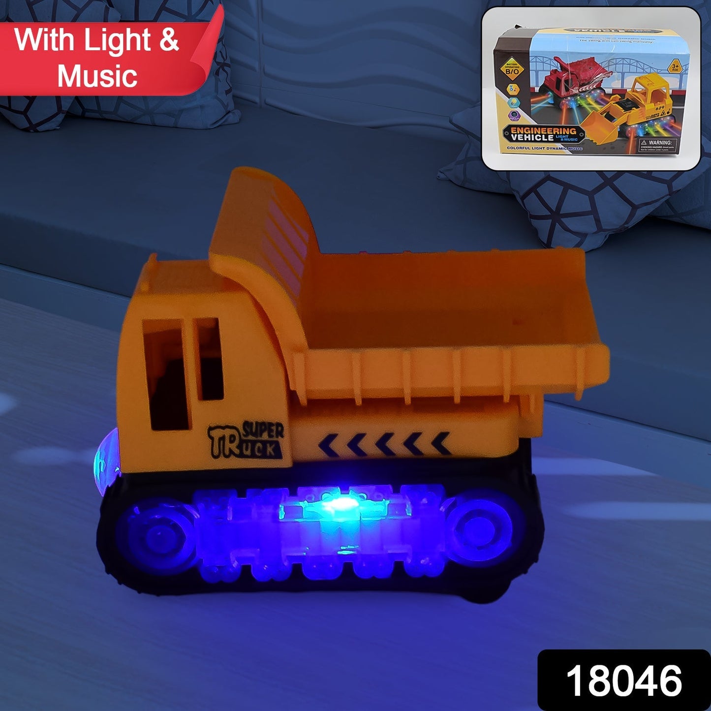Engineering Vehicle Toys for Kids - Self-Driving Super Dump Truck Toy | Self-Driving Trucks, Engineering truck Electric Vehicle Toys boys birthday gift toys (1 Pc) Your Brand