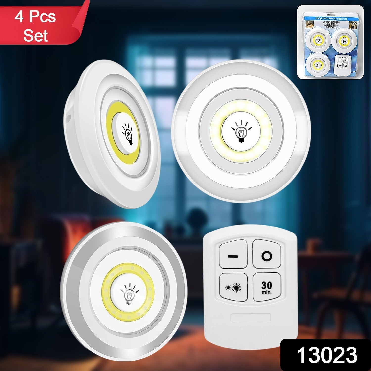 LED Light Under Closet Battery Powered Closet Wall Lamp with Remote Control Bedroom Kitchen Set of 3 LED Lights And 1 Remote Control (Battery Not Included) Your Brand
