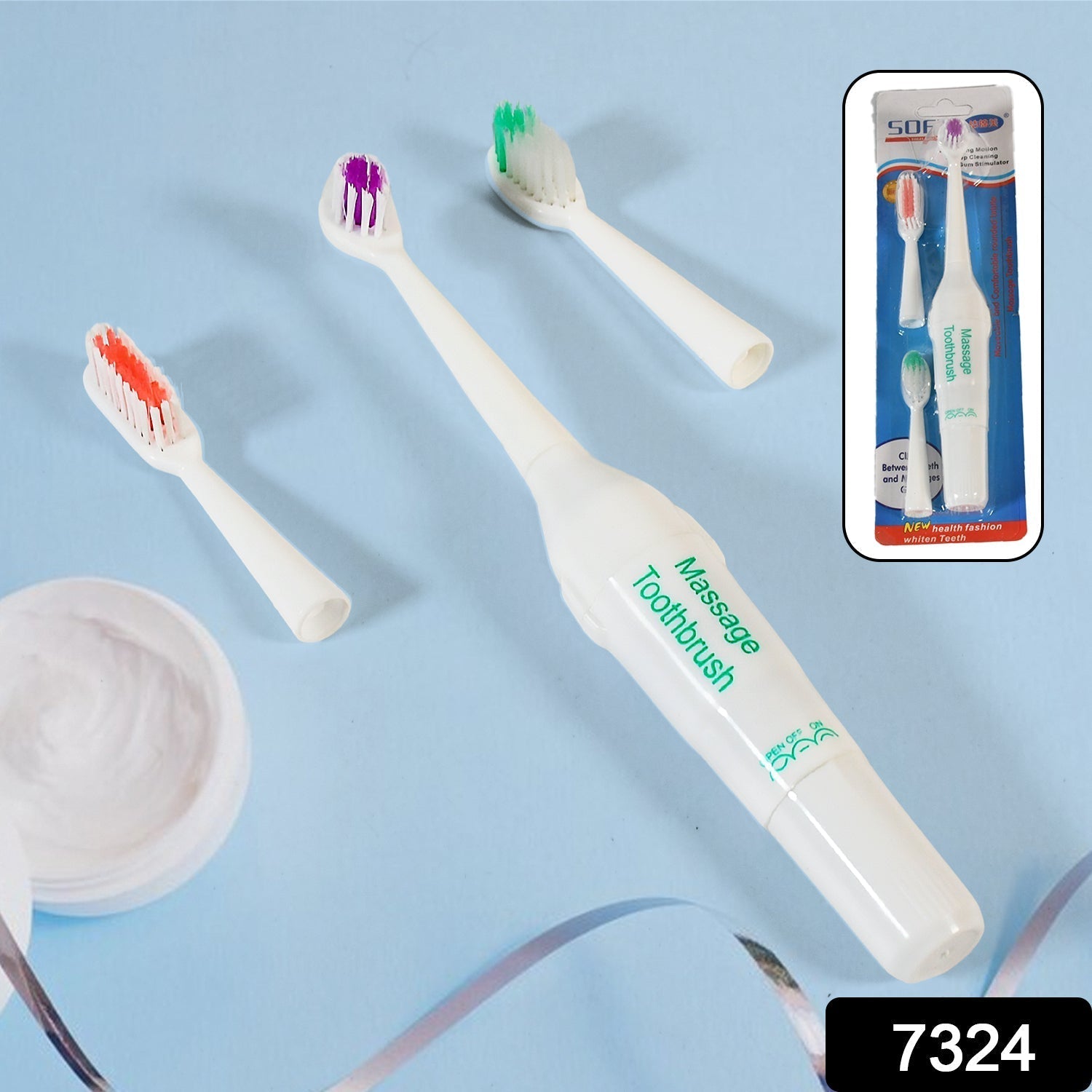 ELECTRIC TOOTHBRUSH FOR ADULTS AND TEENS, ELECTRIC TOOTHBRUSH BATTERY OPERATED DEEP CLEANSING TOOTHBRUSH (Battery Not included) Your Brand