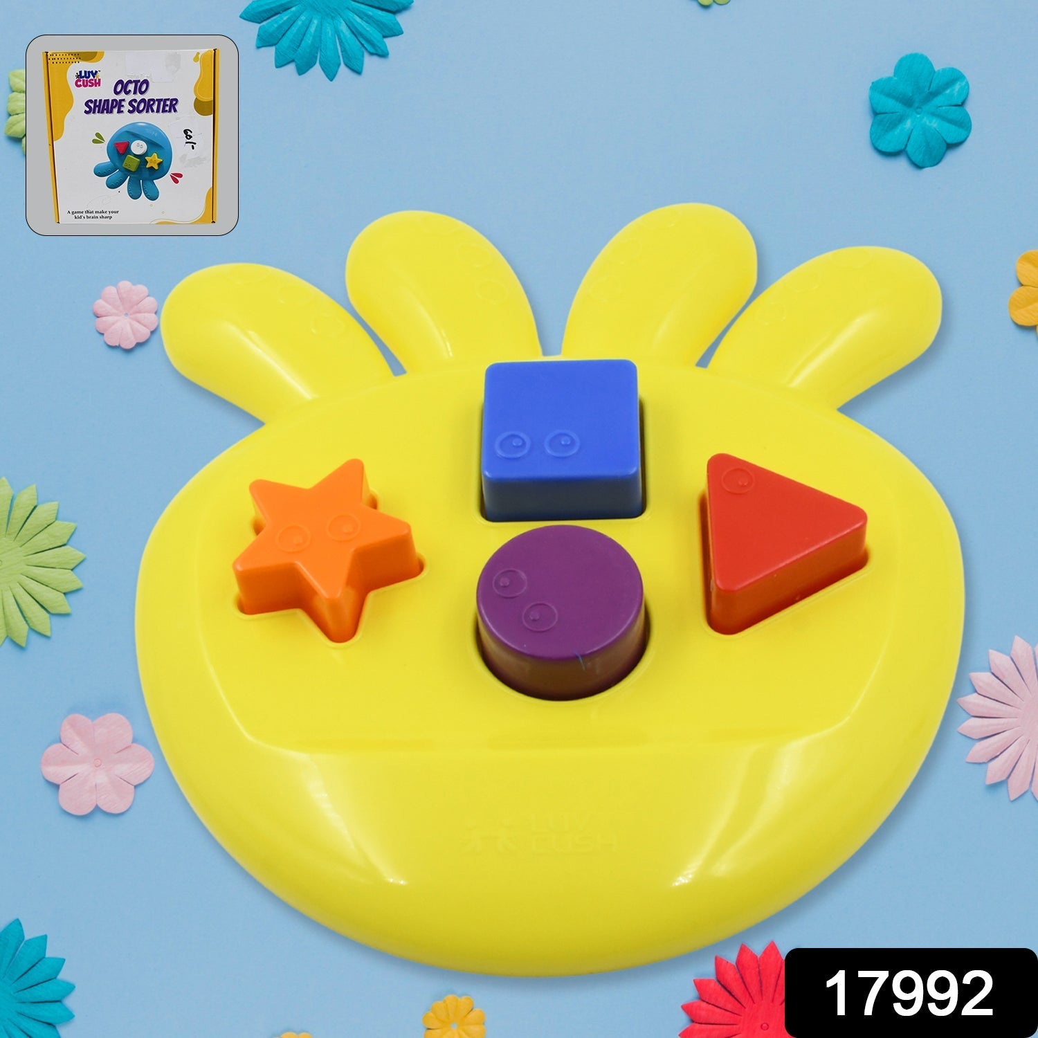 octo Shape sorter Toy Game That Make Your Kid's brain Sharp, Increase Grasping And Sorting Power Education Learning For Girls & boy, Gift Product (1 Pc)  Your Brand