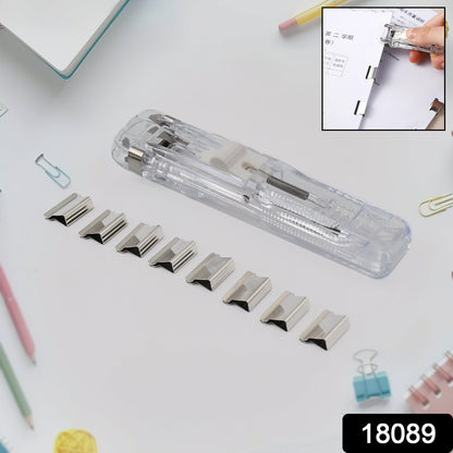 Portable Paper Clamp With 8 Pcs Clip Dispenser Handheld Paper Fast Clam (1 Set) Your Brand