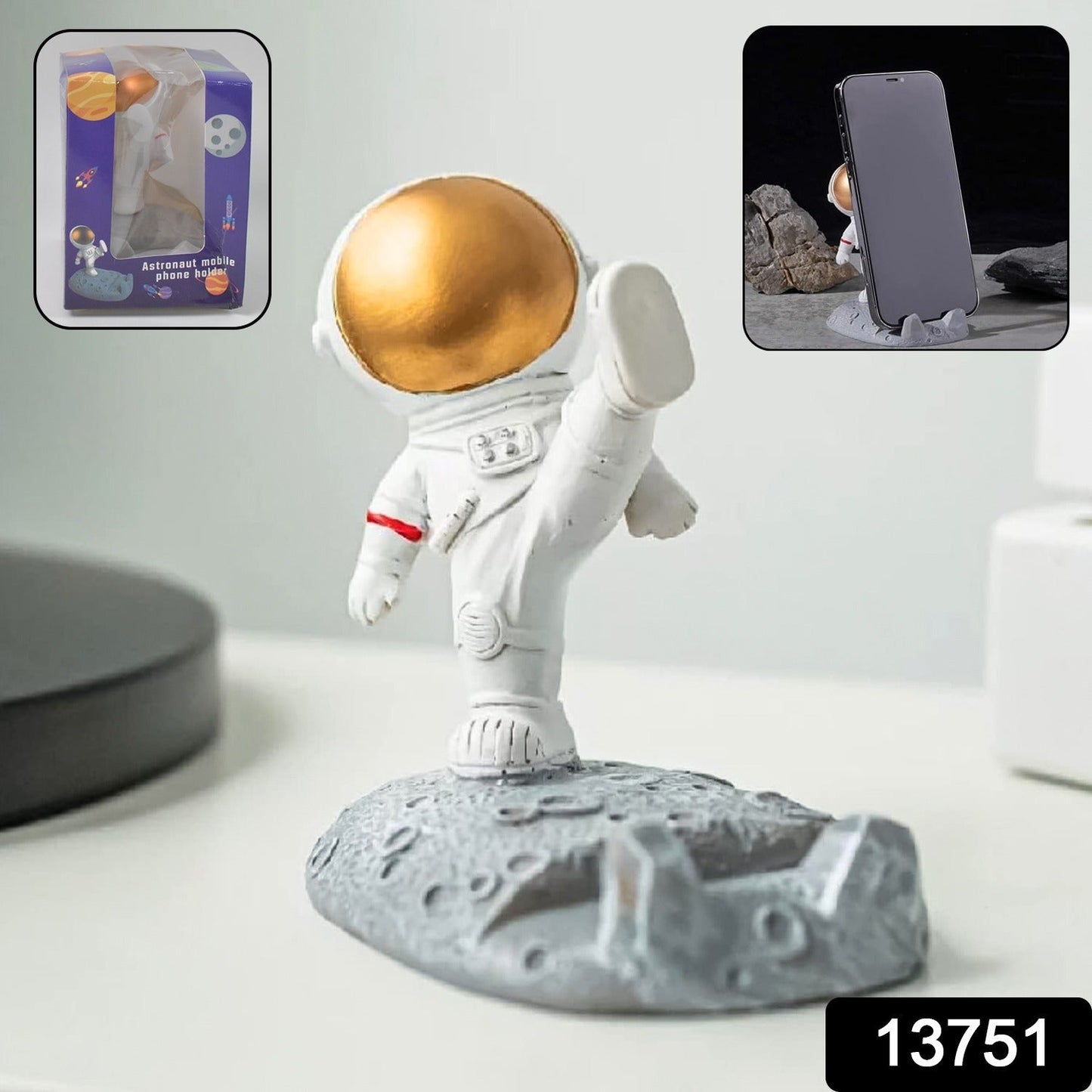 Mobile Holder Astronaut Phone Stand Planet Creative Fun 3D Design (1 Pc / Mix Design) Your Brand