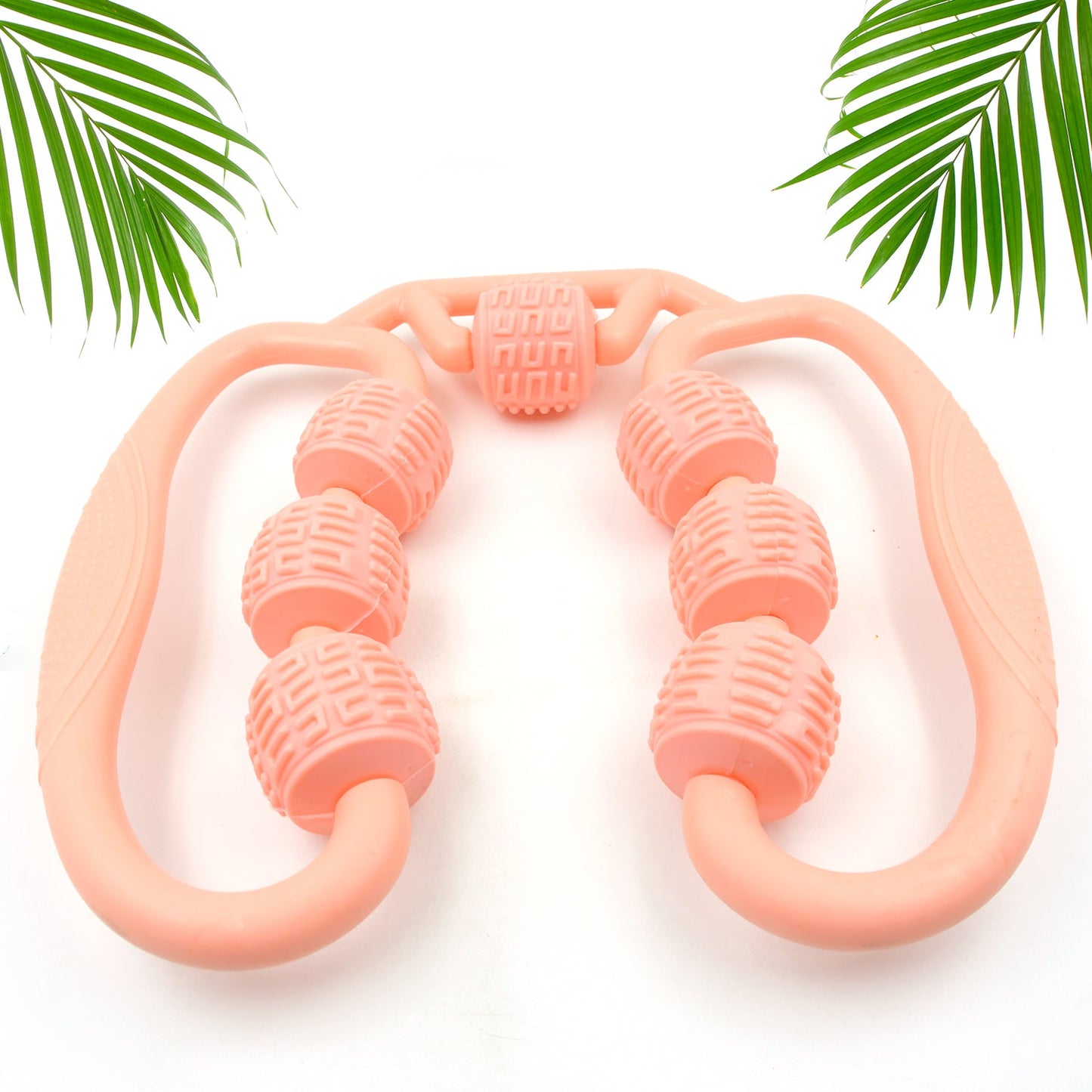 Muscle Massage Roller 8 10 Wheels Relieve Soreness Leg Muscle Roller Fitness Roller Muscle Relaxer Massage Roller Ring Clip All Round Massaging Uniform Force Elastic Pp Drop Shaped For Home Use (1 Pc) Wukusy