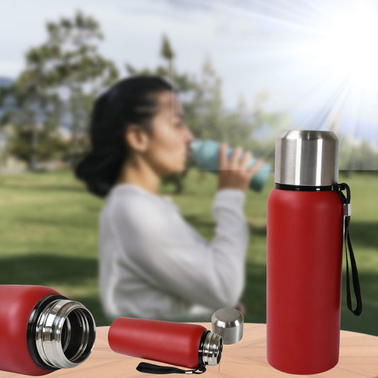 Stainless Steel Water Bottle, Fridge Water Bottle, Stainless Steel Water Bottle Leak Proof, Rust Proof, Cold & Hot Thermos steel Bottle| Leak Proof | Office Bottle | Gym | Home | Kitchen | Hiking | Trekking | Travel Bottle (Approx 600ML) Your Brand