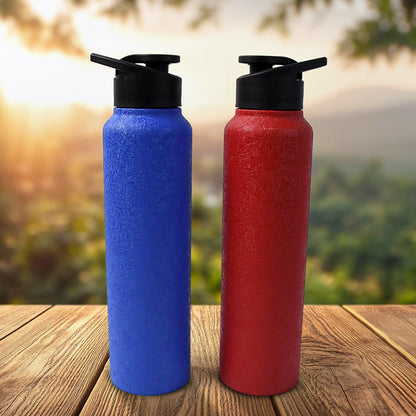 Stainless Steel Water Bottle Fridge Water Bottle (1000ml  Mix Colour  1 Pc) Wukusy