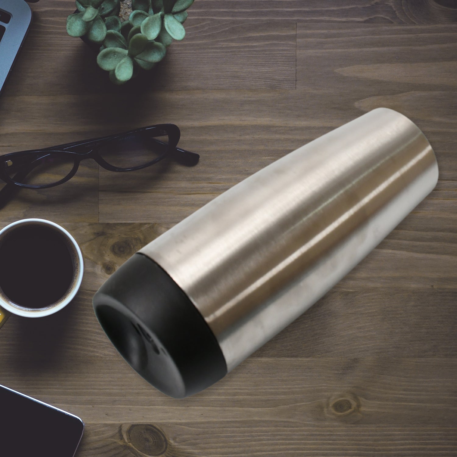 13007 Stainless Steel Vacuum Insulated Coffee Cups Double Walled Travel Mug Car Coffee Mug With Leak Proof Lid Reusable Thermal Cup For Hot Cold Drinks Coffee Tea (850ml Approx) Wukusy