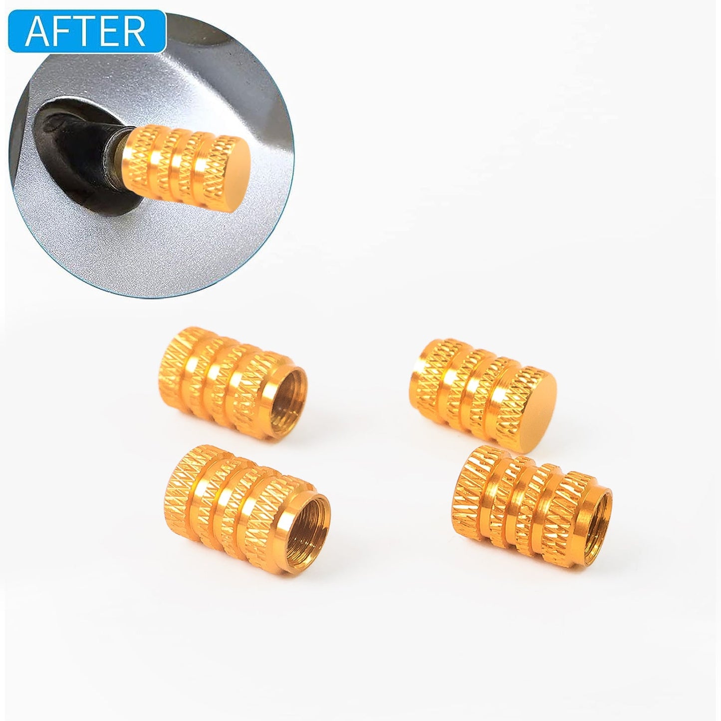 Tire Valve Stem Caps Fit 4pcs Silver