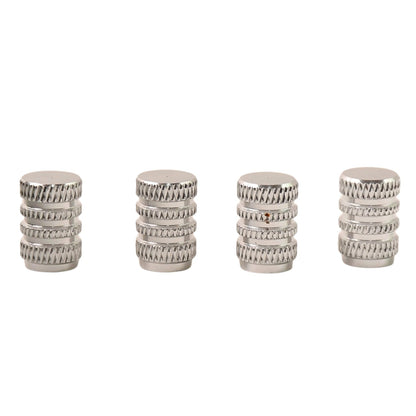 Tire Valve Stem Caps Fit 4pcs Silver