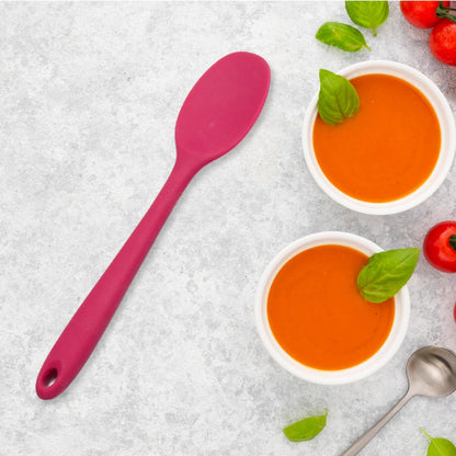 Multipurpose Silicone Spoon, Silicone Basting Spoon Non-Stick Kitchen Utensils Household Gadgets Heat-Resistant Non Stick Spoons Kitchen Cookware Items For Cooking and Baking (6 Pcs Set) Your Brand