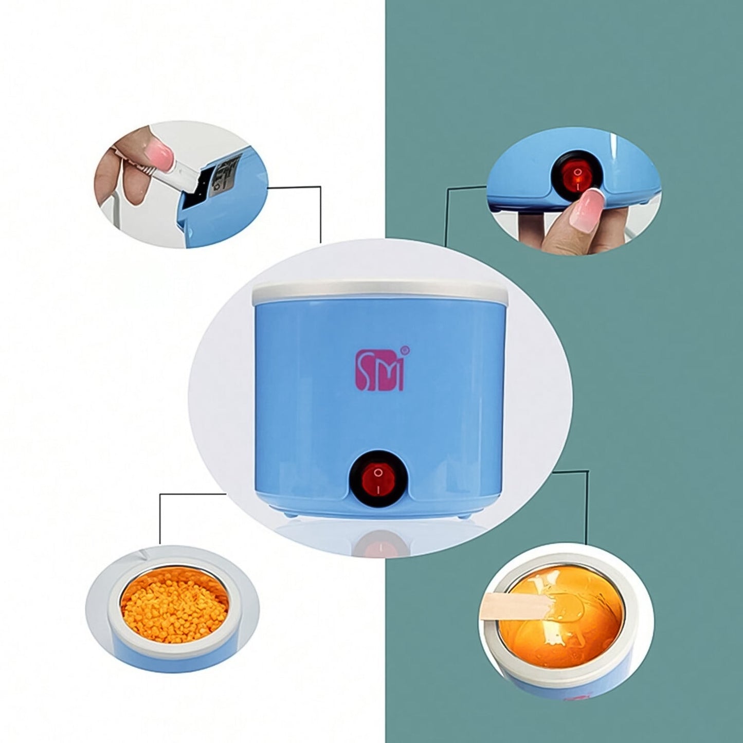 Electric Wax Heater  Wax Boliling Bowl (200 Ml  100w) Wukusy
