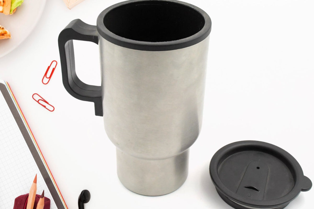 551 -12v Car Charging Electric Kettle Mug (Silver) Wukusy