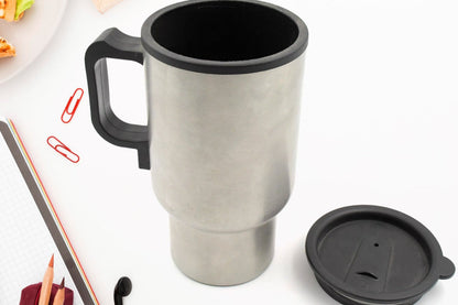 551 -12v Car Charging Electric Kettle Mug (Silver) Wukusy