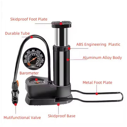 Portable High Pressure Foot Air Pump (1 Pc) Wukusy