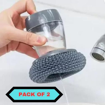 Kitchen Soap Dispensing Palm Brush (Pack of 2) Roposo Clout